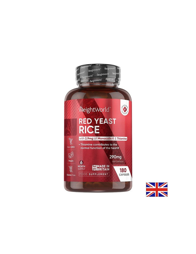 Червен ориз 290 mg + Коензим Q10 10 mg Холестерол и сърдечно здраве 180 капсули  WeightWorld - Nutra Best Bulgaria