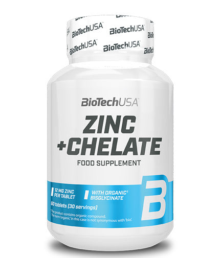 Zinc + Chelate / 60 Tabs  BIOTECH USA - Nutra Best Bulgaria