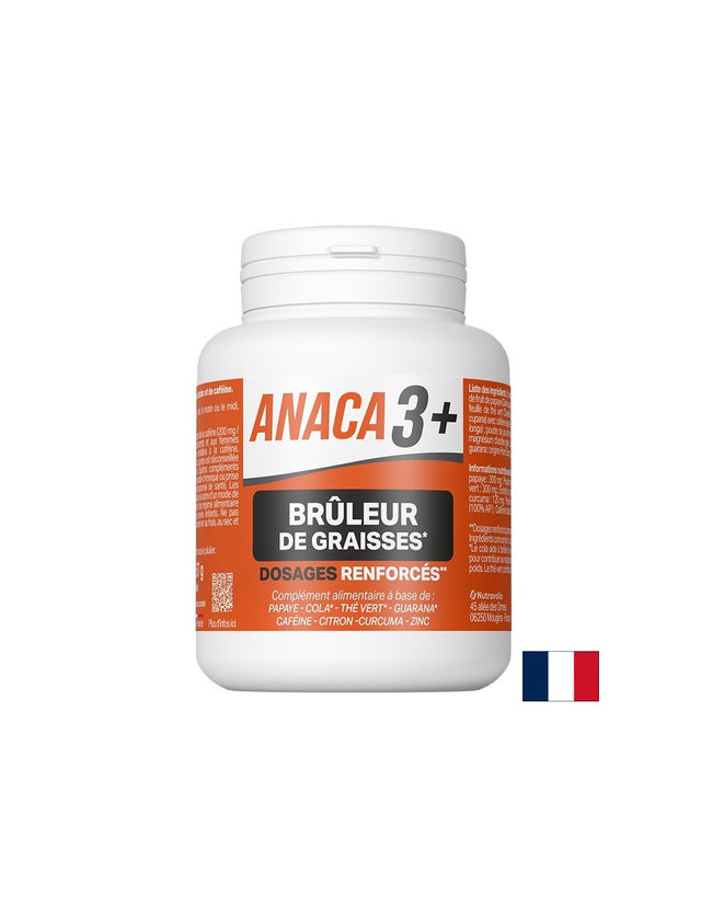 Формула за бърз метаболизъм и горене на мазнини Анака3+ - С папая, билки, кофеин и лимонов сок на прах, 120 капсули  Anaca3 - Nutra Best Bulgaria