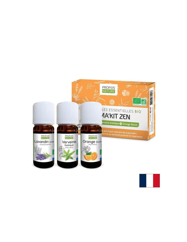 Арома сет Дзен с 3 вида етерични масла, БИО, 3 флакона  Propos Nature - Nutra Best Bulgaria