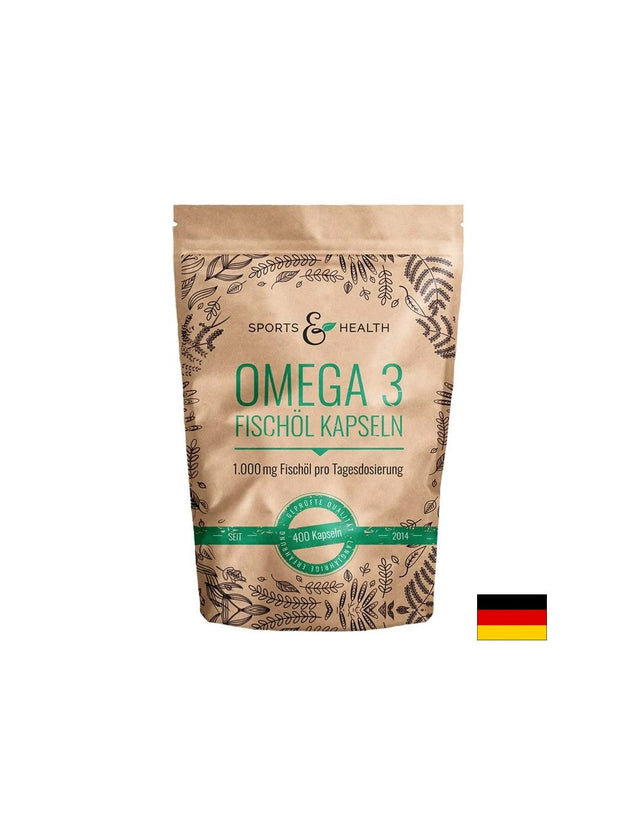 Когнитивна и сърдечна функция - Омега-3, 350 mg (EPA 180 mg / DHA 120 mg) x 400 софтгел капсули  Sports & Health Solutions - Nutra Best Bulgaria