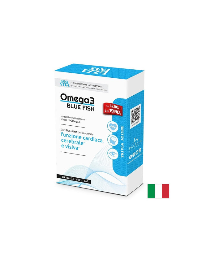 Мозъчна и сърдечна функция - Омега-3 Рибено масло, 500 mg (EPA 175 mg/ DHA/ 125 mg), 60 софтгел капсули  Paladin Pharma - Nutra Best Bulgaria