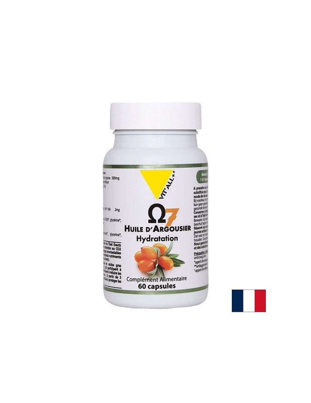 Масло от облепиха - морски зърнастец (източник на омега 3,6,7,9), 500 mg х 60 капсули  Vit'all Plus - Nutra Best Bulgaria