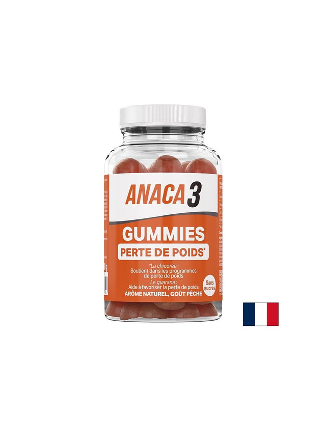 Формула за изгаряне на мазнини и отслабване Анака3 - С гуарана, кофеин и минерали, 60 желирани таблетки с вкус на праскова  Anaca3 - Nutra Best Bulgaria