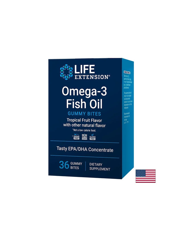 Омега-3 750 mg (EPA 300 mg DHA 225 mg), 36 желирани таблетки  Life Extension - Nutra Best Bulgaria