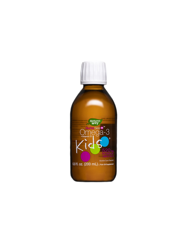 Омега-3 + витамин D3 за деца – NutraSea Kids - Високоусвоима течна формула, 200 ml, с вкус на дъвка  Nature’s Way - Nutra Best Bulgaria