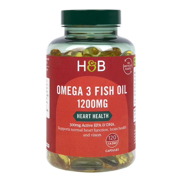 Омега-3 концентрирано рибено масло (Omega 3 Fish Oil) 1200mg 120 капсули HOLLAND & BARRETT - Nutra Best