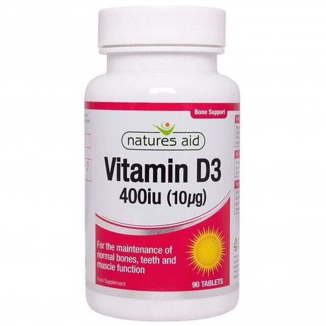Витамин Д3 (Vitamin D3) 400iu 90 таблетки NaturesAid  Natures Aid - Nutra Best Bulgaria