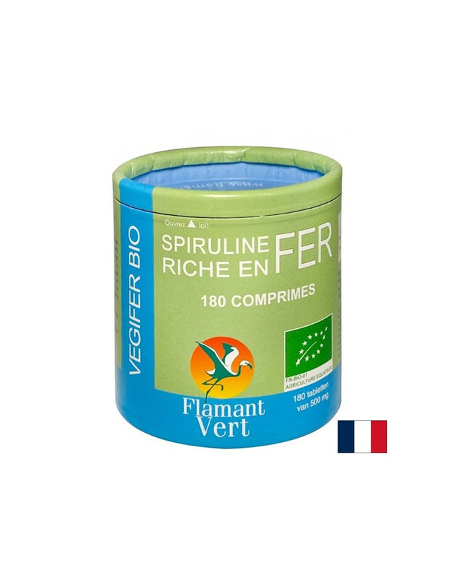 Анемия - Желязо 3 mg (от Спирулина Био), 180 таблетки  Flamant Vert - Nutra Best Bulgaria