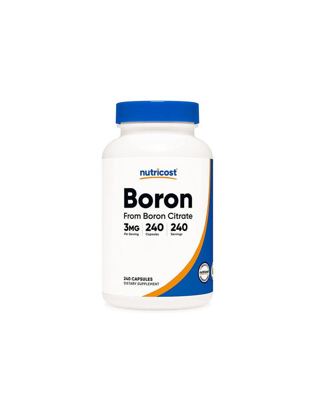Кости и стави - Бор, 3 mg x 240 капсули  Nutricost - Nutra Best Bulgaria