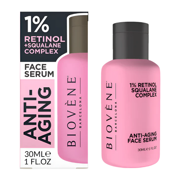 Ретинол серум със сквалан за изглаждане на бръчки и фини линии 30 мл  Biovène Barcelona - Nutra Best Bulgaria