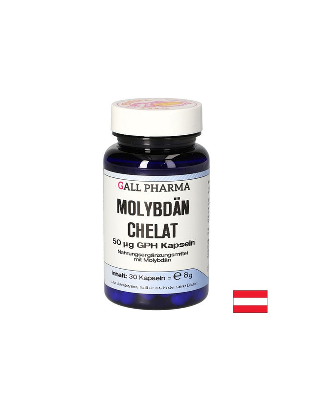 Детоксикация Молибден (хелат) 30 капсули  Gall Pharma - Nutra Best Bulgaria