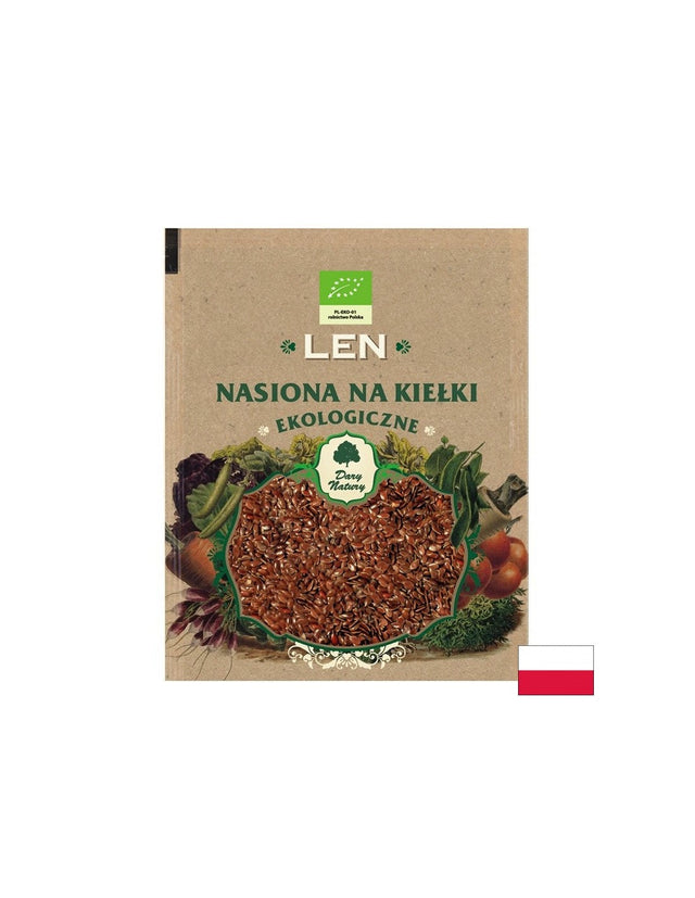 Лен - семена за кълнове Био, 30 g Dary Natury  Dary Natury - Nutra Best Bulgaria