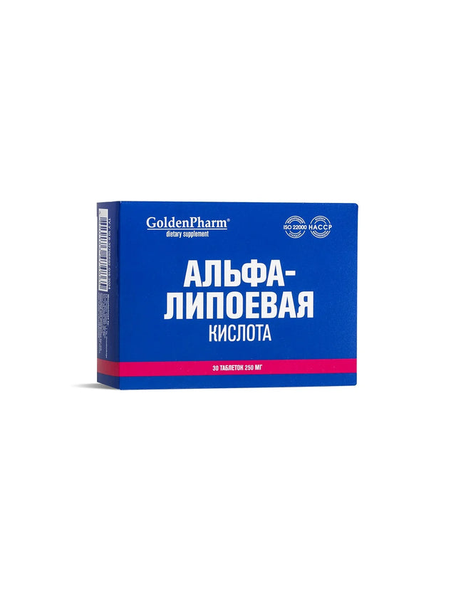 Алфа-липоева киселина – Клетъчно здраве, 30 mg, 30 таблетки  ЧП Голден Фарм - Nutra Best Bulgaria