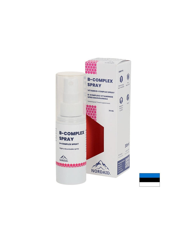 Нервна система - Витамин В-Комплекс спрей за уста с вкус на мента, 30 ml / 200 впръсквания Nordaid  Nordaid - Nutra Best Bulgaria