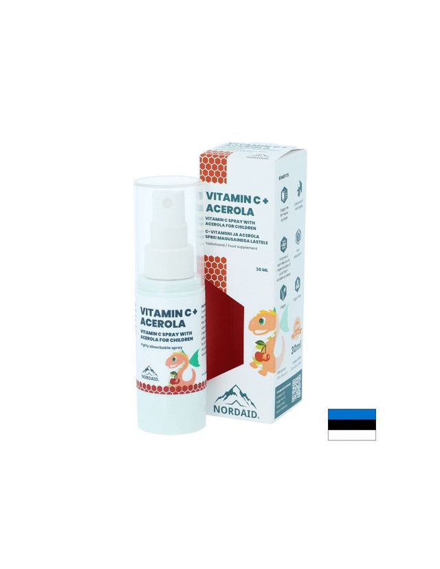 Имунитет - Витамин С + Ацерола, спрей с вкус на касис 30 ml/ 200 впръсквания Nordaid  Nordaid - Nutra Best Bulgaria