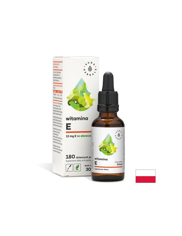 Грижа за косата, кожата и ноктите - Витамин Е, 30 ml капки Aura Herbals  Aura Herbals - Nutra Best Bulgaria
