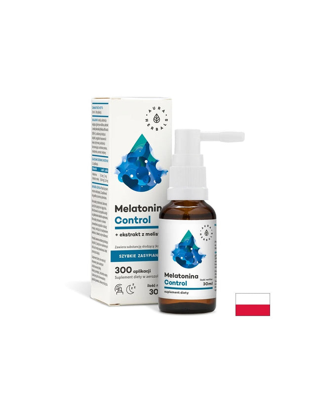 Безсъние Мелатонин + Маточина Орален спрей 30 ml  Aura Herbals - Nutra Best Bulgaria