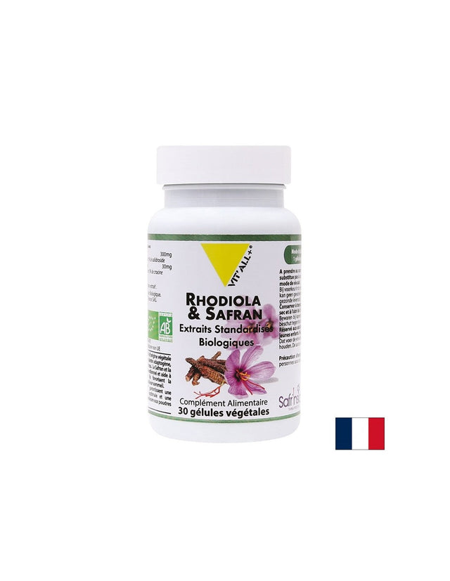 Стрес и добро настроение - Златен корен (300 mg)+ Шафран (30 mg), 30 капсули  Vit'all Plus - Nutra Best Bulgaria
