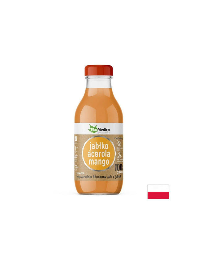 Ябълка + Ацерола + Манго – Силен имунитет и тонус, сок 300 ml  Ekamedica - Nutra Best Bulgaria