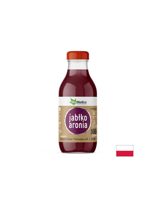 Ябълка + Арония – За имунитет и обмяна на веществата, сок 300 ml  Ekamedica - Nutra Best Bulgaria