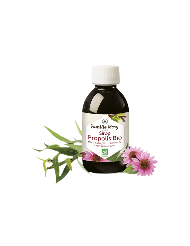 Sirop Propolis Bio / Сироп Прополис БИО (с пчелен мед, евкалипт и ехинацея), 150 ml Famille Mary - Nutra Best Bulgaria