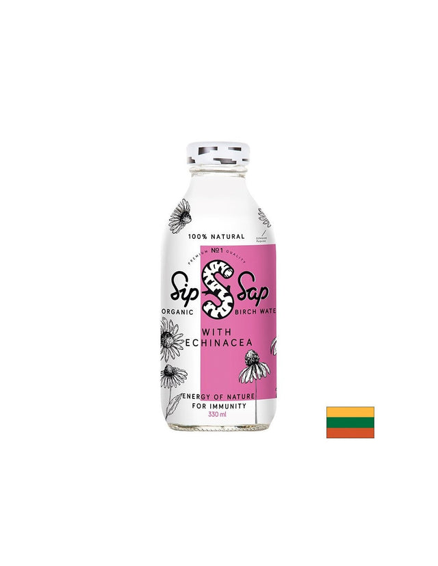Детоксикация и тонус - Био брезов сок с ехинацея, 330 ml  Sip Sap - Nutra Best Bulgaria
