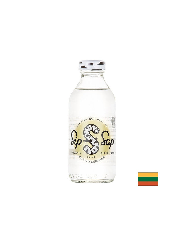 Детоксикация и тонус - Био брезов сок с джинджифил и лайм, 330 ml  Sip Sap - Nutra Best Bulgaria