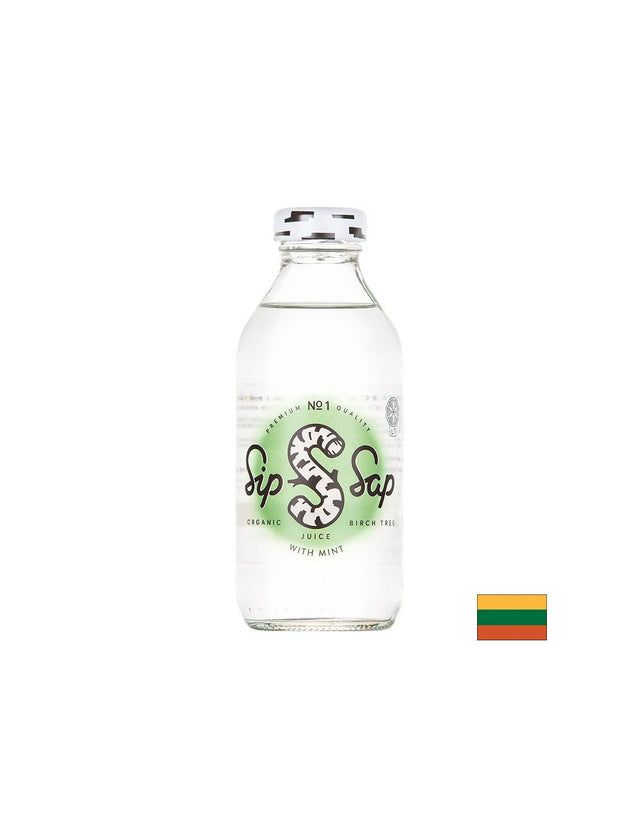 Детоксикация и тонус - Био брезов сок с вкус на мента, 330 ml  Sip Sap - Nutra Best Bulgaria