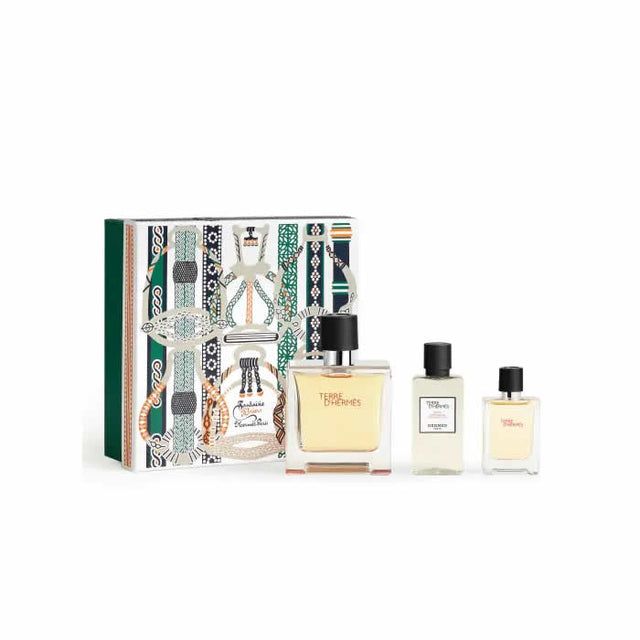 Terre D'Hermès Eau De Parfum Spray 75ml Set 3 Pieces - Nutra Best Bulgaria