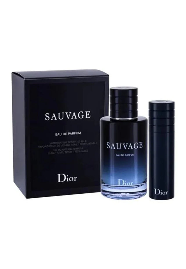 Мъжки Подаръчен комплект Dior Sauvage EDP 100 ml + EDP 10 ml - Nutra Best Bulgaria