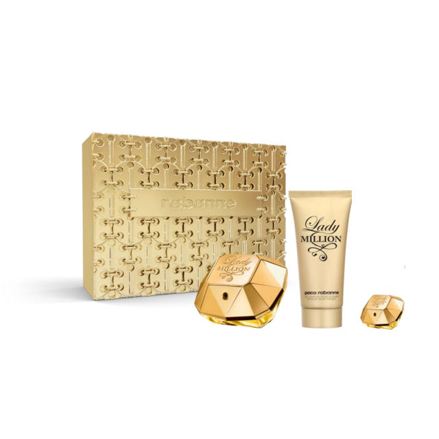 Paco Rabanne Lady Million Eau De Perfume Spray 80ml Set 3 Pieces - Nutra Best Bulgaria
