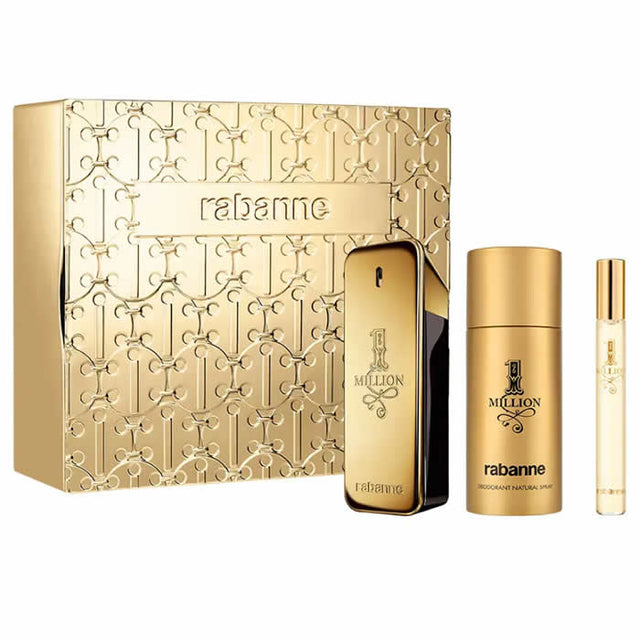 Paco Rabanne 1 Million Eau De Toilette Spray 100ml Set 3 Pieces - Nutra Best Bulgaria