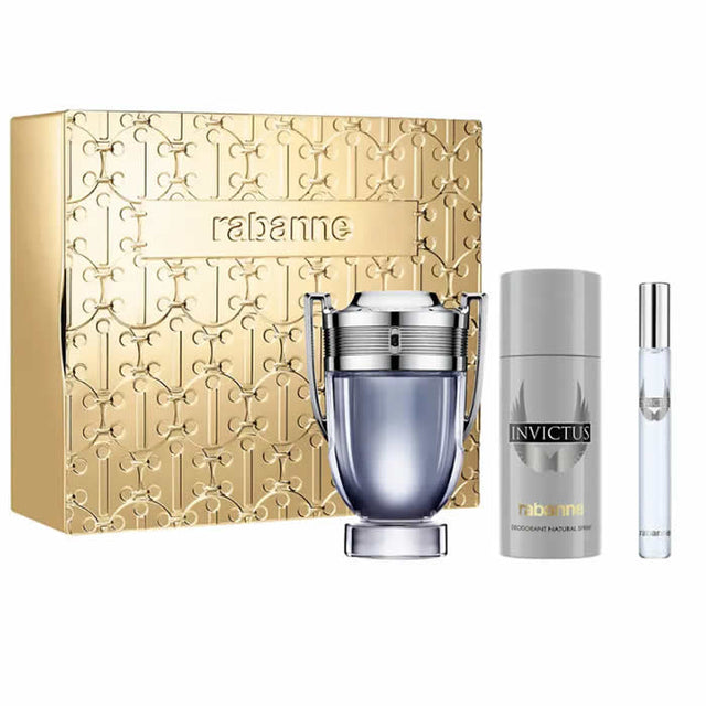 Paco Rabanne Invictus Eau De Toilette Spray 100ml Set 3 Pieces - Nutra Best Bulgaria