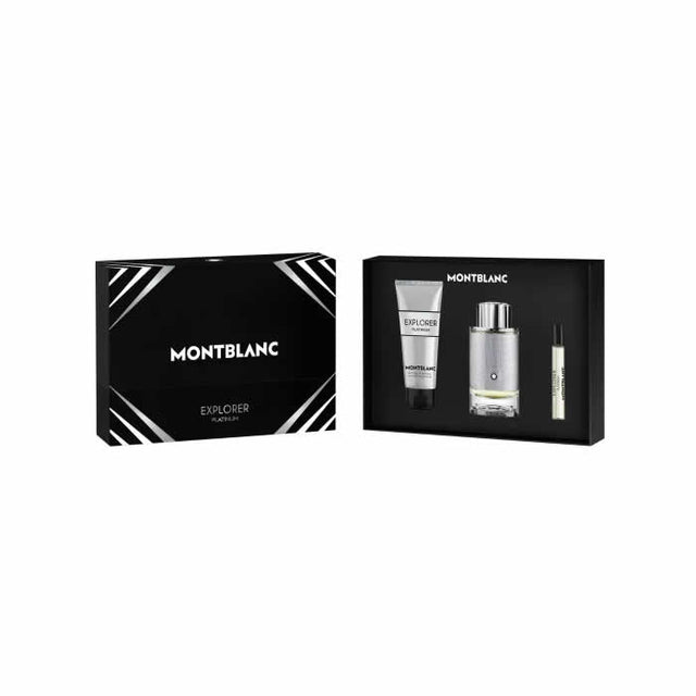 Montblanc Explorer Platinum Eau De Perfume Spray 100ml Set 3 Pieces - Nutra Best Bulgaria
