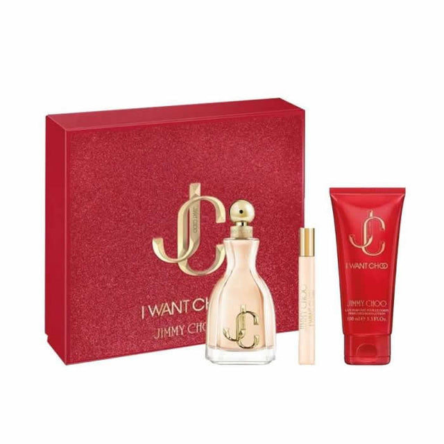 Jimmy Choo I Want Choo Eau De Parfum Spray 100ml Set 3 Pieces - Nutra Best Bulgaria