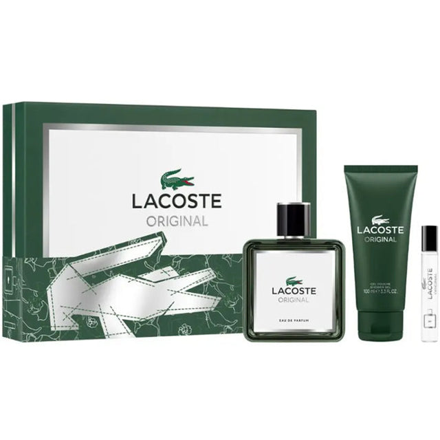 Lacoste Original Eau De Parfum Spray 100ml Set 3 Pieces - Nutra Best Bulgaria