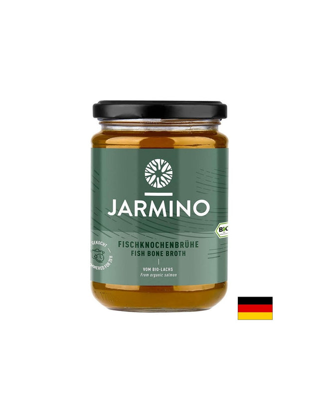 Рибен костен бульон БИО - (С подправки, зеленчуци и каменна сол), 350 ml  Jarmino - Nutra Best Bulgaria
