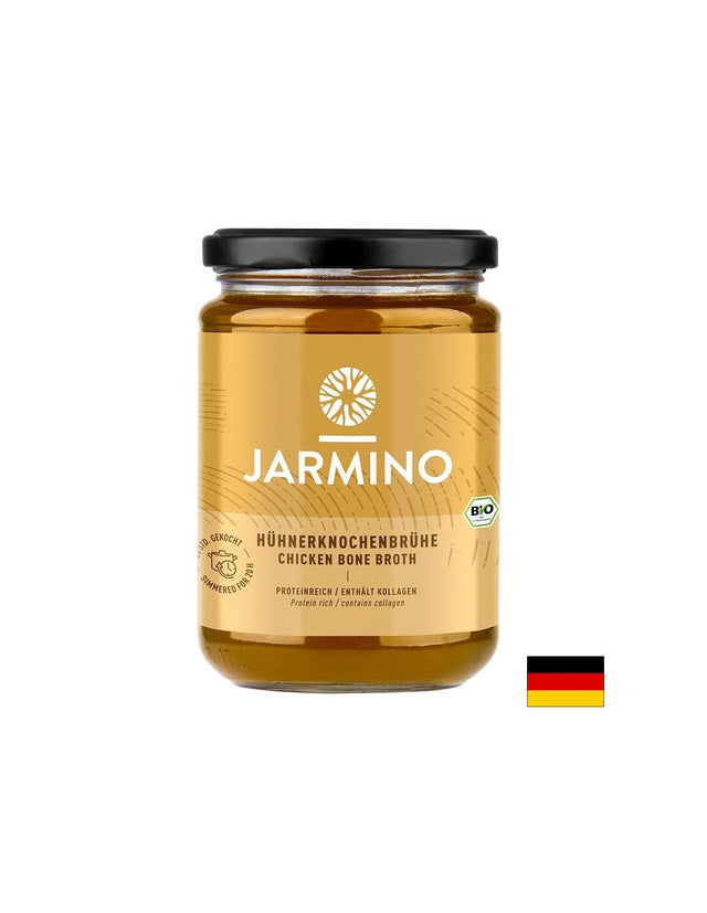 Пилешки костен бульон БИО – богат на протеин и колаген - (С подправки и каменна сол), 350 ml  Jarmino - Nutra Best Bulgaria
