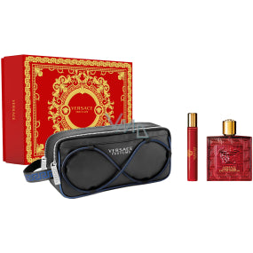 Versace Eros Flame Eau De Parfum Spray 100ml Set 3 Pieces - Nutra Best Bulgaria