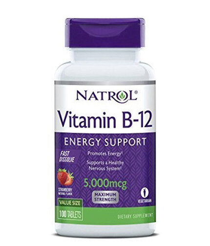 Vitamin B-12 5000mcg Fast Dissolve / 100tabs. - Nutra Best