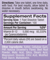 Vitamin B-12 5000mcg Fast Dissolve / 100tabs. - Nutra Best