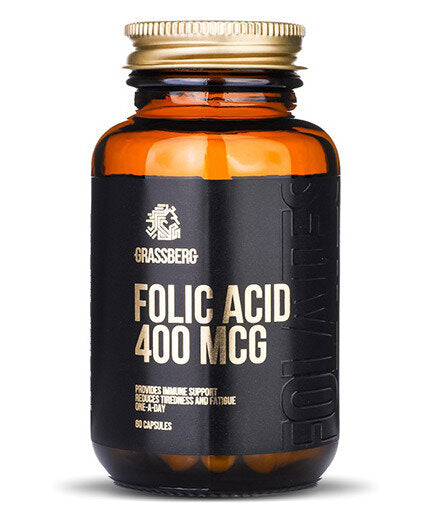 GRASSBERG Folic Acid 400 mcg  60 Caps - Nutra Best Bulgaria