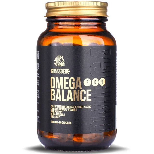 GRASSBERG Omega 3-6-9 Balance 1000 mg  90 Caps - Nutra Best Bulgaria