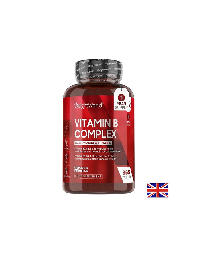 Имунитет и енергия - Витамин В-Комплекс + Витамин С, 365 таблетки - Vitamin B complex  WeightWorld - Nutra Best Bulgaria