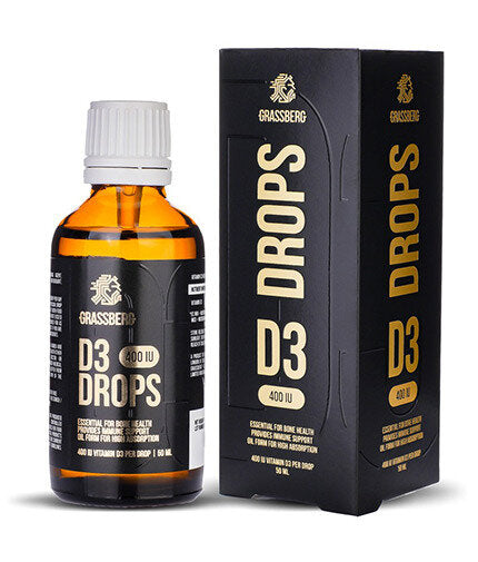 GRASSBERG Vitamin D3 Drops 400 IU  50 ml - Nutra Best Bulgaria