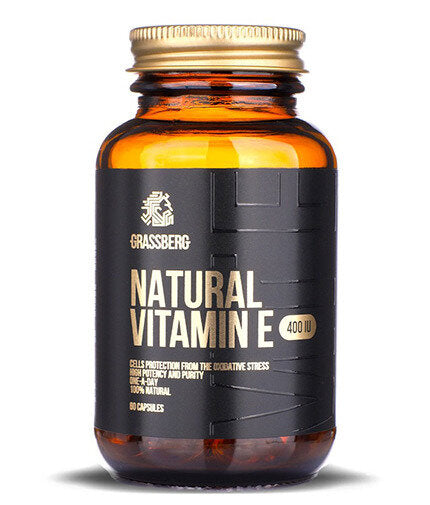 GRASSBERG Vitamin E 400 IU Natural  60 Caps - Nutra Best Bulgaria
