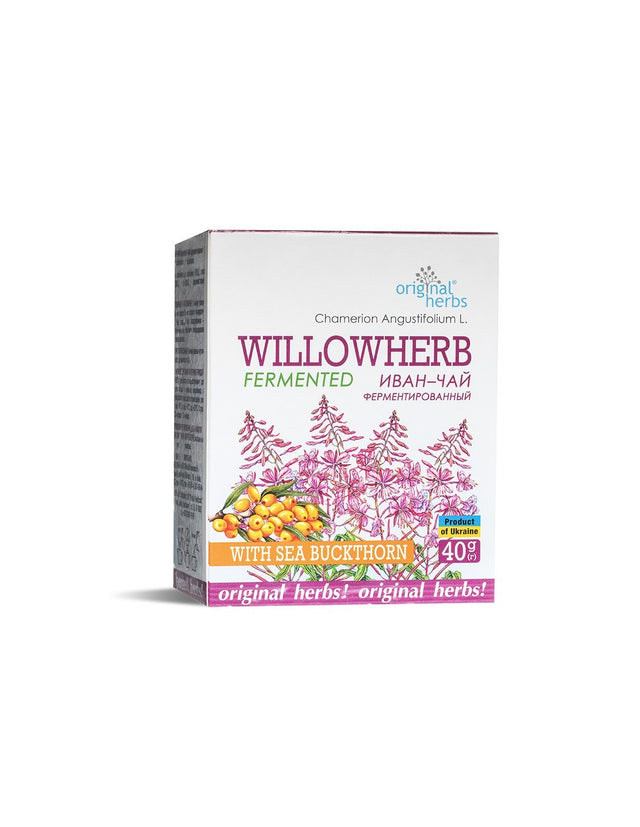 Върбовка с облепиха (ферментирал чай) – Детокс и имунна подкрепа, 40 g  ЧП Голден Фарм - Nutra Best Bulgaria