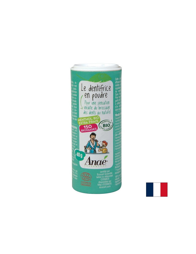 Прах за зъби (с ментолов аромат), 40 g  Écodis - Nutra Best Bulgaria