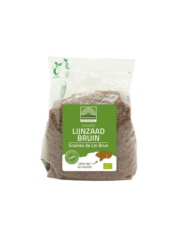 Ленено Семе (цели зърна) Био, 400 g  Mattisson Healthstyle - Nutra Best Bulgaria